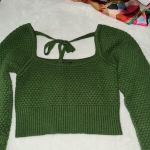 Forever 21 Green Knit Crop Top